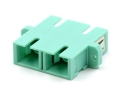 SC Duplex Aqua Adapter with Flange