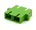SC Duplex Green Adapter with Flange