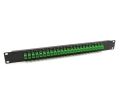 19 1U Panel with 24 Simplex SC Green Adapters
