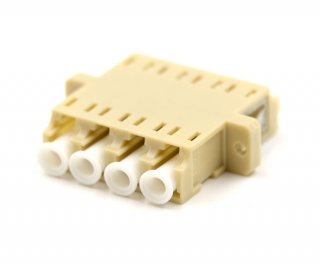 LC Quad Beige Adapter with Flange