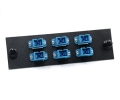 FType Plate with 6 Simplex SC Blue Adapters