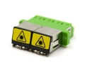 Shuttered LC Quad Green Adapter with Flange