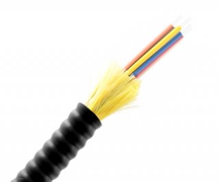 6 Fiber Armored Indoor / Outdoor Cable OM3 OFNP