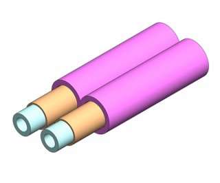 2mm Duplex Furcation Tubing for 900m Rose