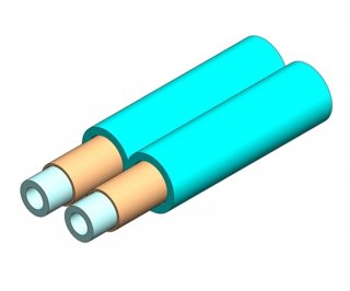 2mm Duplex Furcation Tubing for 900m Aqua