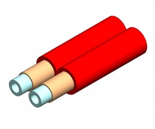 2mm Duplex Furcation Tubing for 900m Red