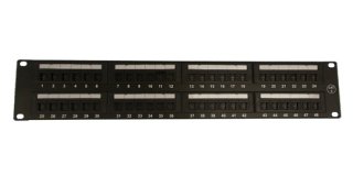 UTP Cat6A 48 Port Unshielded 2U Copper Patch Panel label mark type