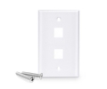 2 Port Keystone Wall Plate Single Gang