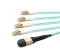 1m MTP Female to 8 LC UPC 8 Fiber Duplex QSFP Multimode OM3 50/125 40Gb Fanout Cable