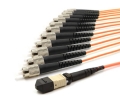 10m MTP Female to 12 FC UPC 12 Fiber Multimode OM1 625/125 Fanout Cable