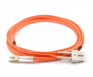 10m LC to SC Duplex 625 Armored Fiber Cable