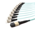 3m MTP Female to 12 FC UPC 12 Fiber Multimode OM3 50/125 Fanout Cable