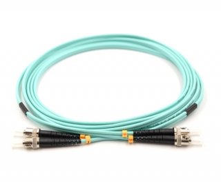 1m ST to ST Duplex OM3 Armored Fiber Cable