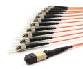 3m MTP Female to 12 ST UPC 12 Fiber Multimode OM1 625/125 Fanout Cable