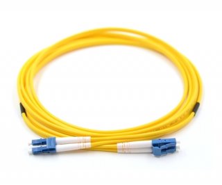 2m LC to LC Duplex Singlemode Armored Fiber Cable