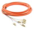 3m 6 Fiber LC Pigtail Multimode OM1