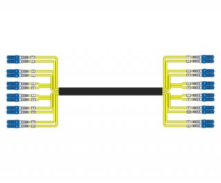 24 Fiber Singlemode Custom Indoor/Outdoor Fiber Cable Assembly