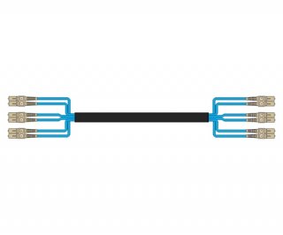 6 Fiber Multimode OM3 Custom Indoor/Outdoor Fiber Cable Assembly