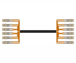 24 Fiber Multimode OM1 Custom Indoor/Outdoor Fiber Cable Assembly