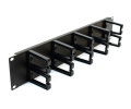 2U Cable Management Panel with 10 Plastic DRings