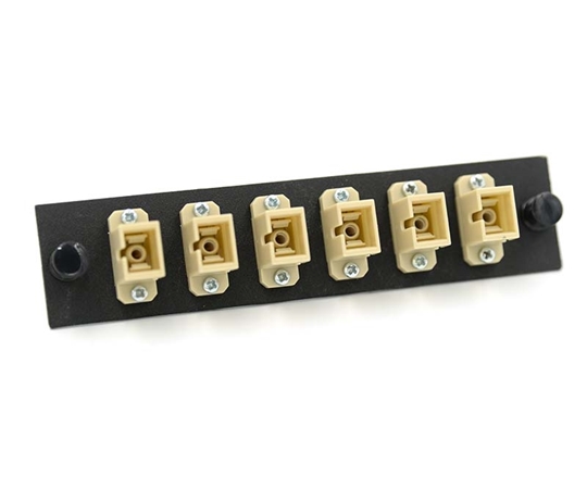 LGX Adapter Plate with 6 Simplex SC Beige Adapters LGX Adapter Plate with 6 Simplex SC Beige Adapters