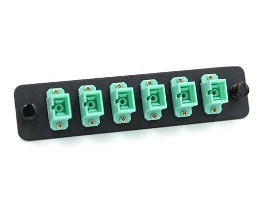 LGX Adapter Plate with 6 Simplex SC Aqua Adapters LGX Adapter Plate with 6 Simplex SC Aqua Adapters