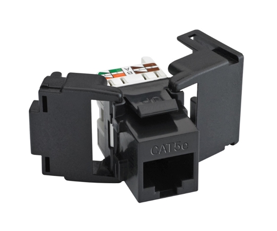 Cat5e Keystone Jack Toolless Butterfly Black Cat5e Keystone Jack Toolless Butterfly Black