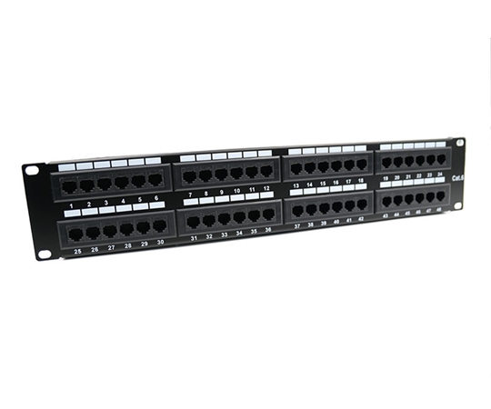 Cat6 48 Port Unshielded 2U Copper Patch Panel Cat6 48 Port Unshielded 2U Copper Patch Panel