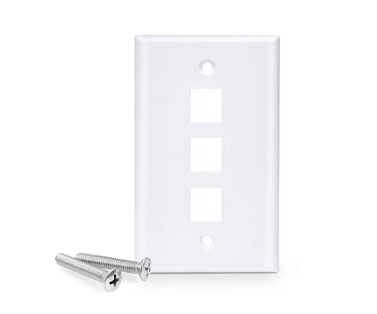3 Port Keystone Wall Plate Single Gang 3 Port Keystone Wall Plate Single Gang