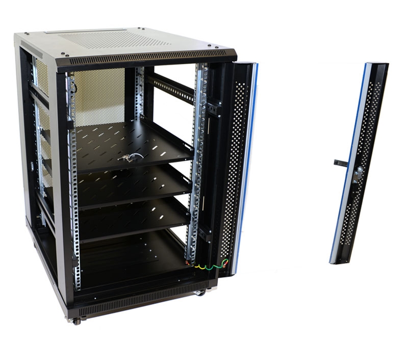 18U Network Server Rack Single Vented Rear Door