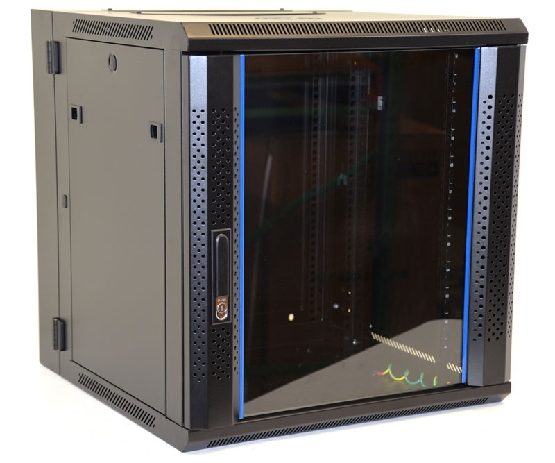 12U Wall Mount Equipment Cabinet Vented Border Double