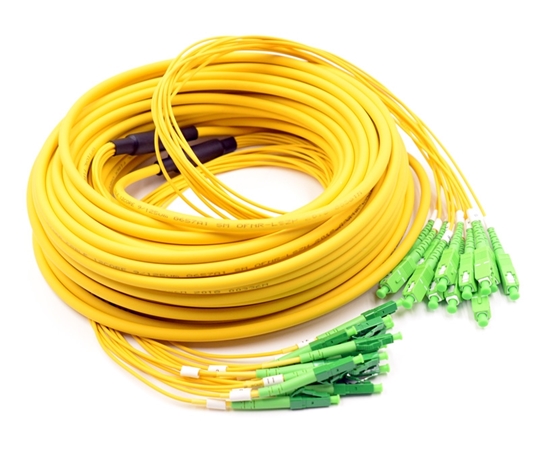 100ft 12 LC/APC to 12 SC/APC Singlemode OS2 9/125 Double Fanout Cable 100ft 12 LC/APC to 12 SC/APC Singlemode OS2 9/125 Double Fanout Cable