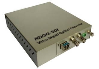 1 Channel HD 1080i Video Over Fiber Optic Converter with Data