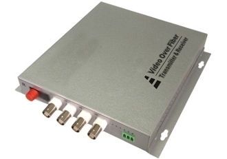 4 Channel Video Over Fiber Optic Converter with Audio