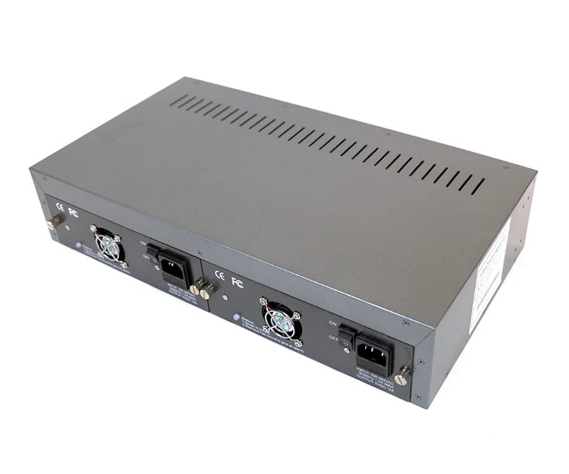 14 Port Chassis Media Converter 48V Dual Power