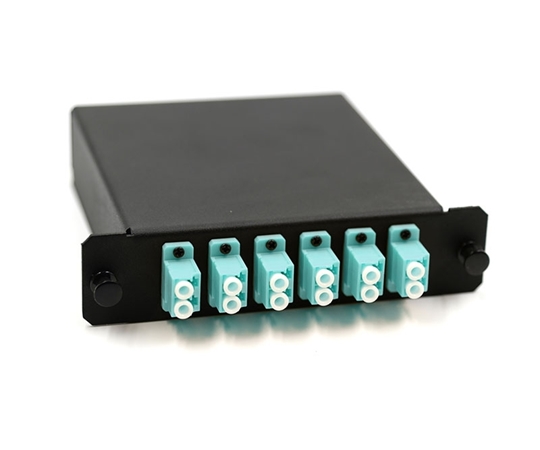 12 Fiber MTP Cassette OM3 LC to MTP Std Male 12 Fiber MTP Cassette OM3 LC to MTP Std Male