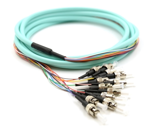 3m 12 Fiber ST Pigtail Multimode OM3 3m 12 Fiber ST Pigtail Multimode OM3