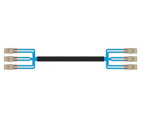 6 Fiber Multimode OM3 Custom Indoor/Outdoor Fiber Cable Assembly 6 Fiber Multimode OM3 Custom Indoor/Outdoor Fiber Cable Assembly