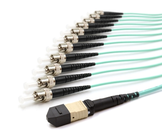 5m MTP Female to 12 ST UPC 12 Fiber Multimode OM3 50/125 Fanout Cable 5m MTP Female to 12 ST UPC 12 Fiber Multimode OM3 50/125 Fanout Cable