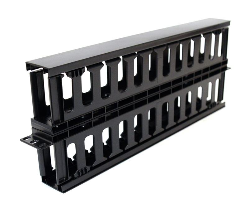 1U Dual Sided Cable Management Panel Finger Duct