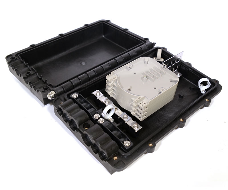 24 Fiber Horizontal Splice Enclosure 6 Ports 4 Trays