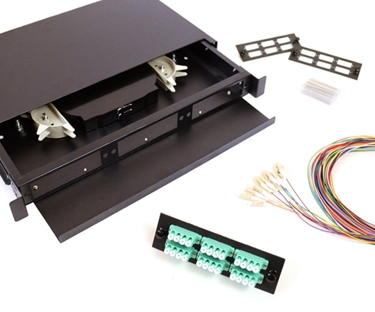 24 Fiber LC OM3 50/125 1U Splicing Patch Panel Kit 24 Fiber LC OM3 50/125 1U Splicing Patch Panel Kit