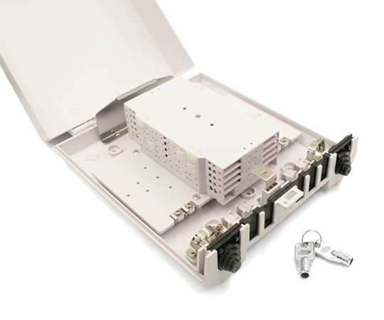 48 Splice Fiber Optic Termination Box 7 Ports 48 Splice Fiber Optic Termination Box 7 Ports