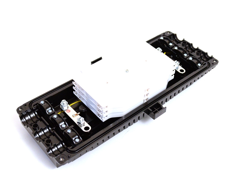 72 Fiber Inline Splice Enclosure 6 Port 3 Tray